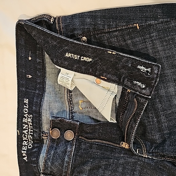 American eagle dark denim artist crop - Picture 3 of 5